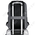 Miniatyrbild 4 av 4: TD® 15-tums ryggsäck för bärbar dator med USB-laddningsport Ryggsäck Vattentät ryggsäck för män (grå)