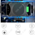 Miniatyrbillede 2 af 4: Trådløs oplader - TD - Hurtig opladning 15W - Intelligent detektion - 360° rotation - USB Sort Svart