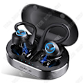 Miniatyrbillede 1 af 4: TD® Bluetooth headset med støjdæmpning, trådløs TWS on-ear sports stereo, dobbelt display, vandtæt, chok lyd