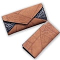 Miniatyrbillede 1 af 4: TD® Damer Daglig Brug Clutch Kvalitets Håndtaske Mode Pung Brun Dobbelt Farve