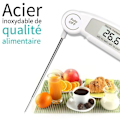 Miniatyrbillede 3 af 4: TD® Køkkentermometer Foldbar madsonde Rustfrit stål Øjeblikkelig aflæsning LCD-skærm Antikorrosion Perfekt madlavning