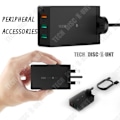 Miniatyrbild 2 av 4: TD® USB-strömadapter Universalkontakt Flerkabel 3-portars snabbladdare Ingångsbrytare Utgång husdjurskontakt