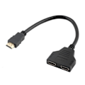 Miniatyrbild 2 av 4: MaxLLTo ® 1080P HDMI-port hane till 2 hona 1 in 2 ut splitteradapter kabelomvandlare