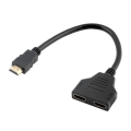 Pikkukuva 2 / 4: MaxLLTo ® 1080P HDMI Port Mies 2 Nainen 1 Sisääntulo 2 Ulosjakaja Adapterikaapeli Muunnin