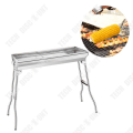Miniatyrbild 1 av 4: TD® kolgrill Grill för 5-10 personer Vikbar bärbar grill i rostfritt stål för utomhusbruk73x33,2x70 c