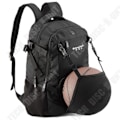 Miniatyrbillede 3 af 4: TD® Sport Rygsæk med Foldbar Basketball Fodboldnet Skateboard Taske til Laptop med USB Oplader Sort