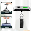 Miniatyrbillede 3 af 4: Bærbar digitalvægt til bagage, præcision på 50 kg, LED-display til rejsende, vægt i kilogram og pund röd vit