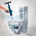 Pikkukuva 3 / 4: TD® Vessan viemärin tukkeutumisen estämiseen integroidulla pumppaussylinterillä, teräsrakenteinen visuaalinen kaivuri, kumimateriaali A