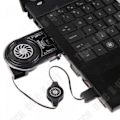 Miniatyrbild 3 av 3: TD® USB Notebook kylfläkt längd kylenhet kylplatta laptop kylare för Notebook