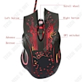 Miniatyrbillede 4 af 4: TD® Gaming Mus USB 6 Knapper LED Optisk Professionel Pro Gamer Udstyr Bærbar PC Justerbar og Tilpasselig RGB Lysstyrke