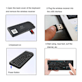 Miniatyrbillede 4 af 4: Trådløst tastatur - TD® - Mini tastatur med touchpad - Genopladelig - Plug and play - 90 grader vendbar