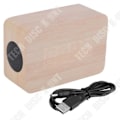 Miniatyrbillede 1 af 2: TD® MINI Rectangle Præsident træ Bluetooth FM digital trådløs bærbar højttaler Lysfarve Dekorativ højttaler