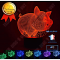 Miniatyrbillede 3 af 4: TD® 3D Natlampe med animalsk fedekanin Bouton til visning LED-belysning MO-481