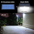 Miniatyrbillede 3 af 4: LCC® vandtæt IP65 Super Lys 550 Lumen 38 LED solcelle bevægelsessensor lampe - Sort Svart