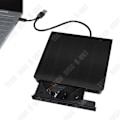 Miniatyrbild 3 av 4: TD® DVD-brännare 3.0USB & Type-C Dual Head Black Mobile Read Burner Universal Optisk enhet Extern optisk enhet