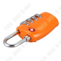 Pikkukuva 4 / 4: TD® 2 lukkoa 4 numeroisella TSA-koodilla matkalaukuille ja laukoille oranssi