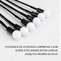 Miniatyrbillede 4 af 4: TD® Vandtæt solcellelampe, LED solcellelampe egnet til have, gård, plæne, udendørs belysning, nat scene, dobbeltmodus gadelampe