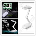Miniatyrbillede 4 af 4: TD® LED natlampe med USB-opladning - Foldbar med dobbelt anvendelse - Studielampe til studerende - Bordlampe med USB-oplader