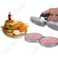 Miniatyrbillede 4 af 4: TD® Kødpresser til hamburger med dobbelt hul Manuel kød tærtepresse i europæisk standard