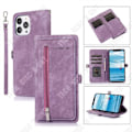 Miniatyrbillede 1 af 4: TD® Etui med lynlås til iPhone 12 Pro Max med både lange og korte snore Flere kortlommer Funktion for sup