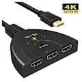 Miniatyrbild 1 av 4: HDMI-switch - Ej specificerad - 4K - 3 portar - Stöder 3D - Ingen strömkabel krävs