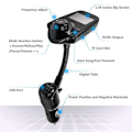 Miniatyrbillede 4 af 4: Bluetooth bilsæt med handsfree FM-sender og trådløs MP3-afspiller USB-oplader med LED-display