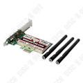 Miniatyrbillede 2 af 4: TD® PCI-E Express trådløst Wifi-kort 450Mbps med 3 stk. LAN-antennen til Windows 7-8-10-XP AC990