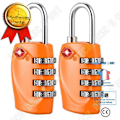 Pikkukuva 1 / 4: TD® 2 lukkoa 4 numeroisella TSA-koodilla matkalaukuille ja laukoille oranssi