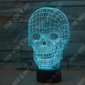 Miniatyrbillede 4 af 4: TD® Lampe Bulbing Tête de Mort 3D Nattelygte Dekorativ lampe i form af et kranie.