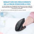 Miniatyrbillede 2 af 4: TD Ergonomisk sort mus 1600DPI stille kontormus trådløs opladningsmus Bluetooth mus med flere knapper