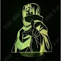 Miniatyrbillede 2 af 4: TD® LED Natlampe Naruto Itachi Actionfigur 7 Farver Berøring Illusion Optisk Lampe