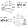 Pikkukuva 3 / 4: TD 2 kpl Jäähdytysmatto 40.5x30.5x2.5cm Ruostumaton teräs 304 Neliömäinen ulkogrilli Grillitarvikkeet Grillausmatto