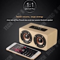 Pikkukuva 3 / 4: TD® Bluetooth Hi-fi - Puinen Keltainen Vintage Retro Äänentoistin Musiikkikaiutin Akku