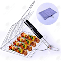 Miniatyrbillede 4 af 4: HTBE® Grillværktøjer Udendørs grillnet i rustfrit stål Grillklip i firkantet design Grillklip Fish holder