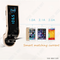 Miniatyrbillede 3 af 4: TD® FM Bluetooth-sender bil jack headset trådløs adapter med oplader radio LED skærm USB-port original sort