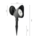 Miniatyrbillede 2 af 4: Solcellelampe til jorden - NEUFU - TD® 60mah - Hvid - LED - Solenergi - Have Vit