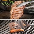 Pikkukuva 3 / 4: TD® Ulkoilma-grillityökalusetti 3 osaa ruostumatonta terästä grillaus haarukka grillipannu yhdistelmägrilli