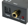 Miniatyrbild 4 av 4: Toslink Digital Optical Converter Adapter Coax till Analog L/R RCA Adapter + Kabel