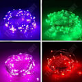 Miniatyrbillede 3 af 3: TD® Lysende LED-lyskæde med batteri 10M 5M 4M 2M kobbertråd lyskæde lys - Model: 5M DC12V Lilla