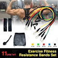 Pikkukuva 3 / 4: TD® Fitness Lisävarusteet - Kuntosali, Uudet kuuman kuminauhan vastuskuminauhat kahvoilla - Tyyppi 1
