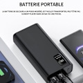 Miniatyrbillede 3 af 4: Solcelle Powerbank 10000mAh Vandtæt Nødstrømsbatteri Kraftfuld Oplader 2 USB-porte Kompas Rejse Lommelygte Blå svart
