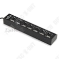 Miniatyrbild 3 av 3: TD® HUB USB 2.0 Adapter 7-portar med LED-switch för PC Tablet USB Flash Drive-anslutning perifer USB-lagringsdator