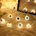 Miniatyrbild 4 av 4: TD® LED Halloween Ghost Festival String Lights - Dubbelsidiga Ghost Eyes - 3 meter 20 ljus