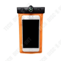 Miniatyrbillede 3 af 4: TD® Vandtæt dykker taske smartphone nøgle kort holde tør vand ideel til pool spa rem model vandtæt farve mønster orange