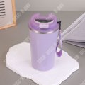 Miniatyrbillede 3 af 4: TD® Kaffeekop 510ml i rustfrit stål 304 Smart isoleret kop med transportrem Bærbar kop til bilen