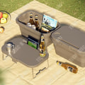 Miniatyrbild 2 av 4: TD® Bärbar picknickkorg Plastcamping picknickhopfällbar hink utomhus multifunktionell hopfällbar picknickkorg