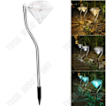 Miniatyrbillede 2 af 4: TD® 4 stk LED Solcellelampe Diamant Farveskiftende Lys Dekoration Have Lampe Udendørs Ny 30cm