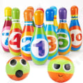 Miniatyrbild 1 av 4: TD® Set med 10 bowlingnålar + 2 bowlingklot - Bowlingset - Barnset Pojke Flicka 3 år Utomhusleksak