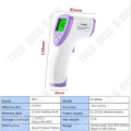 Miniatyrbild 4 av 4: TD® kontaktfri digital infraröd panntermometer för baby, vuxen, barn