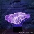Miniatyrbillede 3 af 4: TD® 3D Nattelys LED Illusions Racing Bil Model Natlampe LED 7 Farver Bordlampe